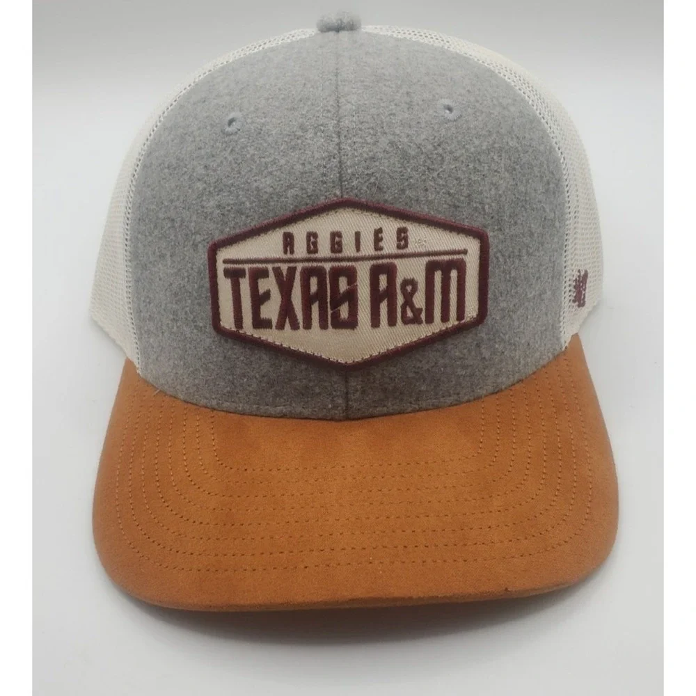 Texas A&M '47‎ Brand Aggies Men's Cap Hat OS Gray Snapback Trucker NCAA NWT
